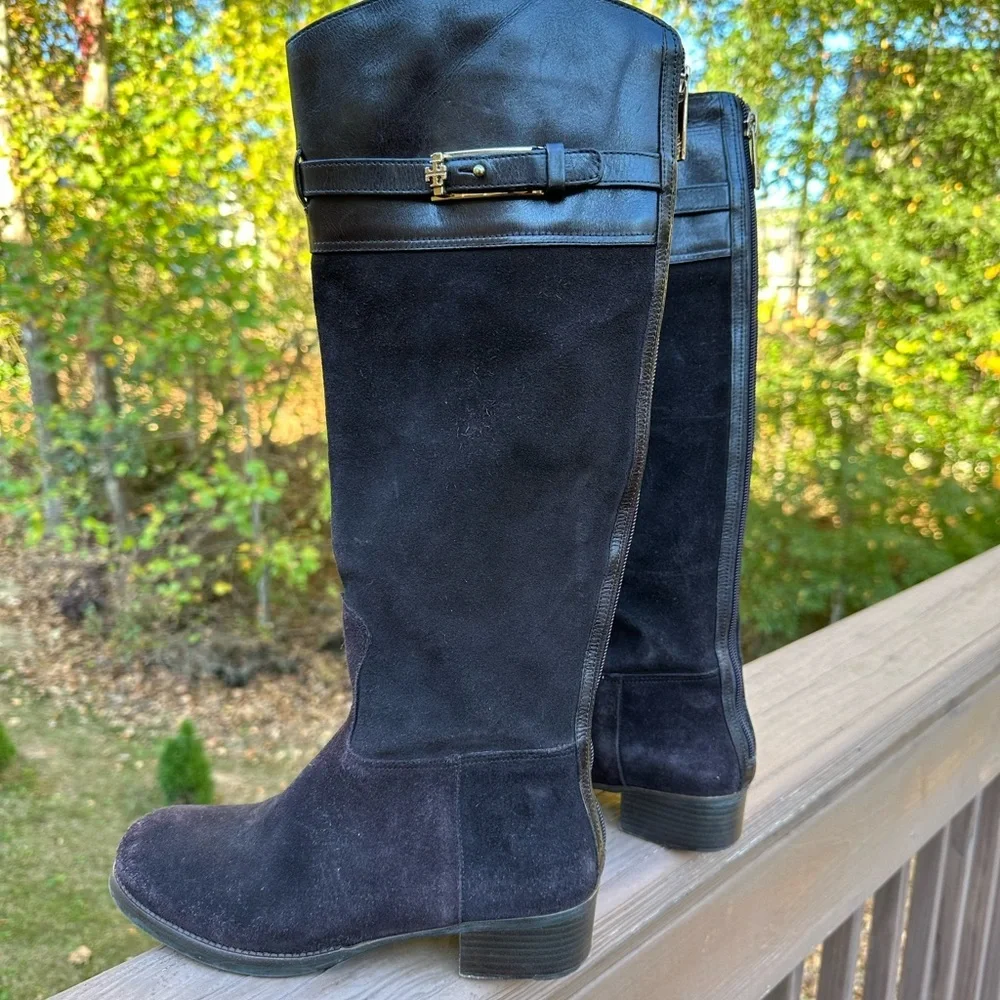 Tory Burch Jenna Brown Suede Tall Riding Boots- Women SZ 7